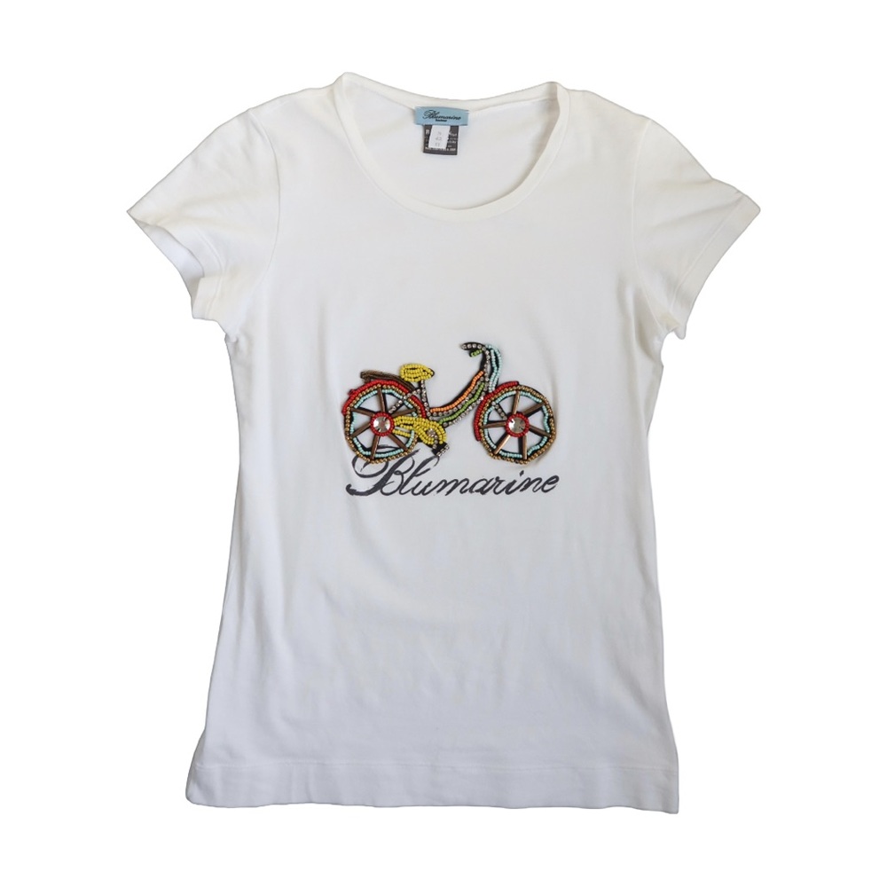 Blumarine Beachwear Beaded Bicycle Tee
